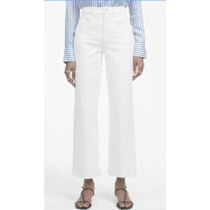 Madewell The Petite Perfect Vintage Wide-Leg Crop Jeans WMNS SZ 25P White NU300